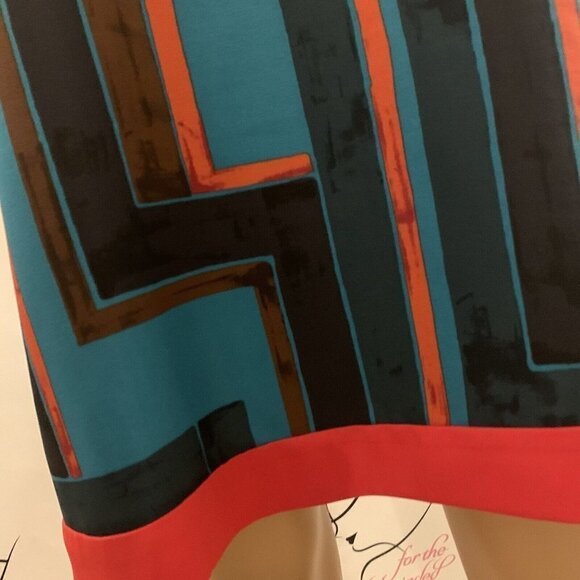 Eliza J. Sz 8. Lined Full Back Zip Shift Sheath Dress. Contrasting Band. B56 - Picture 4 of 10